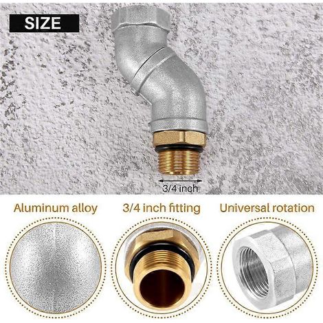 Raccord pivotant à 360° pour tuyau de carburant 3/4 pouce, pour pistolet de ravitaillement Multiplane Fuel Plane. (1/5)