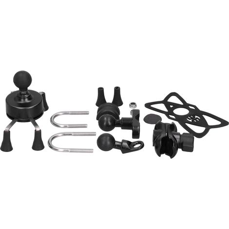 Support Téléphone Moto XGrip Guidon Universel 13 Accessoires Compatible iOS 7/8/SE/X/XS XR (Noir) (1/5)