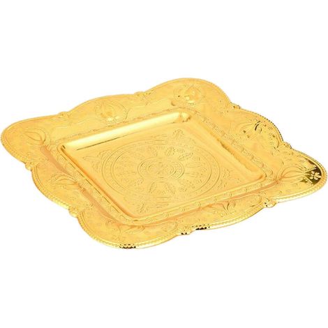 Plateau élégant, plateaux à fruits, organisateur de cosmétiques et de bijoux, assiette à dessert exquise (1/5)