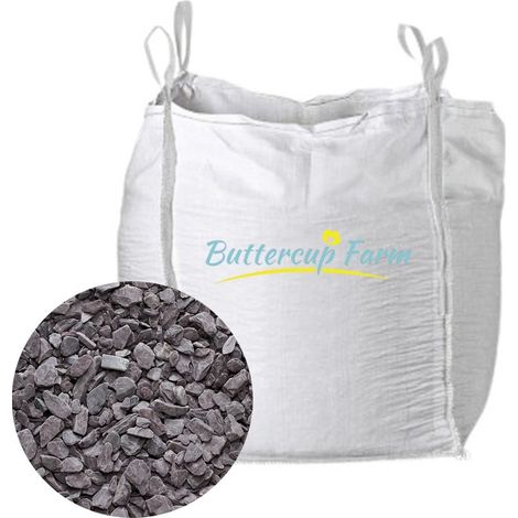 40mm Plum Slate Chippings  - Premium Aggregate Bulk Bag - 850 kilos