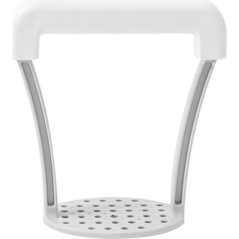 Presse-purée manuel en plastique, outil de cuisine portable pour légumes, pâtisserie, fruits, manche blanc, non électrique, 1 pièce (1/5)