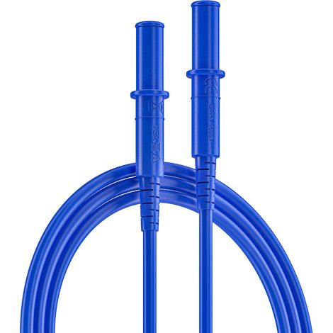 Cordons de test RS PRO, Bleu, 10A, 1000V, long. 250mm ( Prix pour 1 )