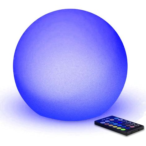 8" Imperméable Solaire Lampe LED Boule Lumineuse Sphère Lampe avec Télécommande, 16 Couleurs RGB, Luminosité Réglable, Couleur Changeante Lumière d'ambiance Orbe Lampe pour Jardin Décoration (1/5)
