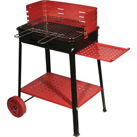 Barbecue in acciaio Flavia con ruote cm 50x35x80h (1/3)