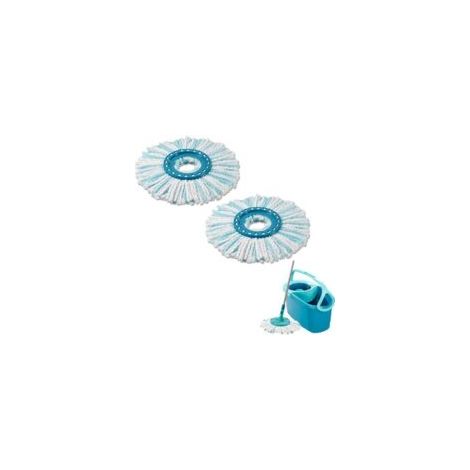 Kompatibel mit den Leifheit Clean Twist Disc Mop Ersatz-Mikrofaser-Wischköpfen (2 Stück) und dem Ersatzbommel – Crezuo