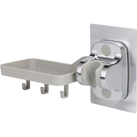 Support de douche à main Support de pommeau de douche sans perçage Support de douche à main adhésif fort Angle réglable (multifonctionnel) (1/5)