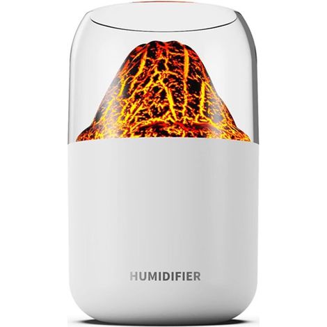 Humidificateur d'air portable 300 ml Petit volcan cool Veilleuse LED - USB - Humidificateur de bureau 2 modes Changement de couleur - Humidificateur de lumière d'ambiance (1/5)