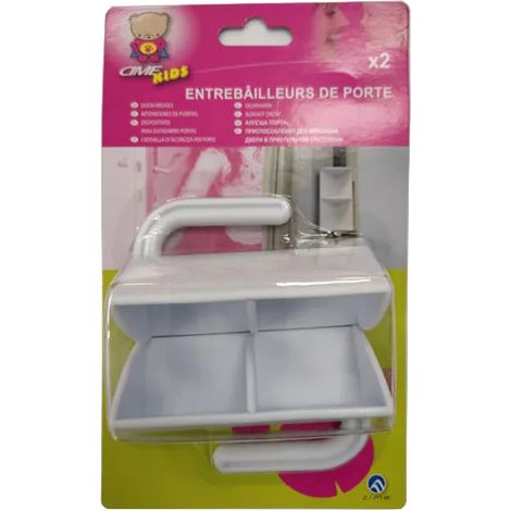 Retenedor de puerta de PVC blanco, 2 piezas.