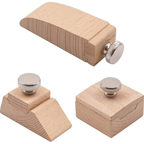 3 pièces Papier de Verre en Cuir biseauté à la Main Petit carré Naturel Main ou Outil de Polissage Support Artisanal pour ponceuses de ponçage (1/5)
