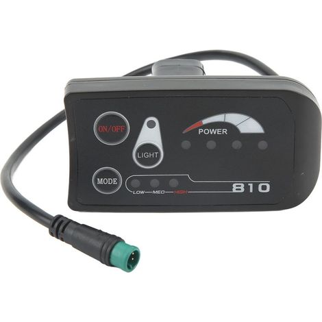 Compteur LED vélo électrique écran trottinette électrique panneau d'affichage LED avec connecteur étanche 8102 5P 36V (1/5)