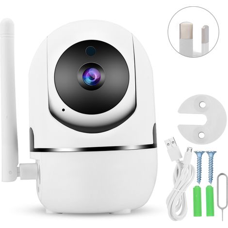 Caméra de surveillance bébé avec vision nocturne 1080P, audio et vidéo, moniteur de température, 100-240V (prise AU) (1/5)