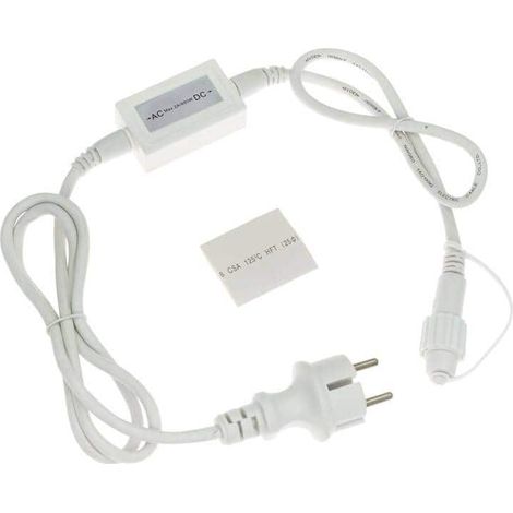 Câble d'alimentation avec redresseur blanc 1,5M 230V IP67 Lotti