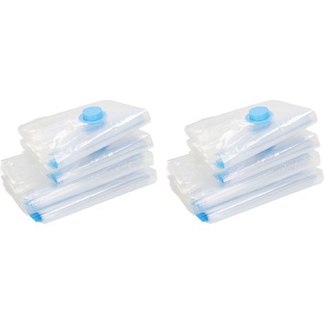 8er-Pack Vakuum-Kompressionsbeutel-Set mit 1 manueller Vakuumpumpe (1/5)