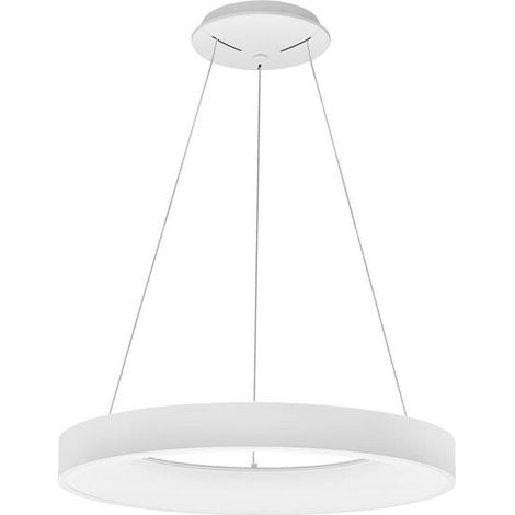 [GEBRAUCHT] B-Ware Nova Luce Pendelleuchte Hängelampe LED RANDO THIN Weiß dimmbar Neutralweiß 60 cm (1/2)