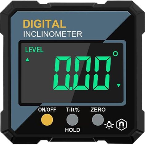 Rapporteur Numérique Affichage LED portable et rechargeable Inclinomètre magnétique jauge de mesure Pour bricolage, électricien, construction, soudage, menuiserie, plomberie, (1/5)