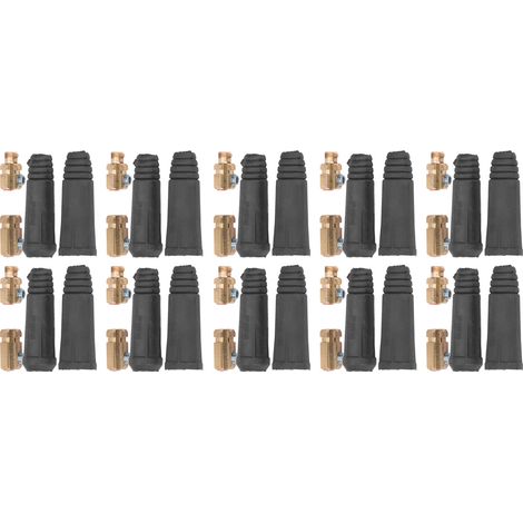 10 Pièces Raccords Rapides en Laiton pour Soudure avec Bouchons Caoutchouc, Connexion pour Câbles de Poste à Souder (1/5)