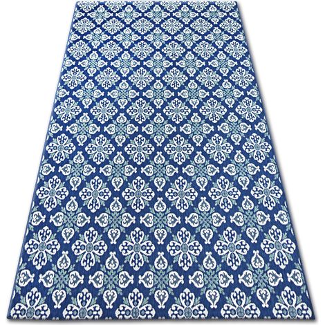 Teppich COLOR 19246/699 SISAL Blumen Blau blue 160x230 cm