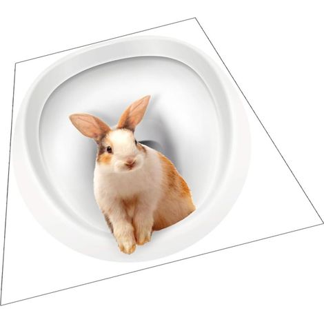 Eleganter 3D-Toilettenaufkleber, einfach anzubringen, Innendekoration, 20 x 25 cm