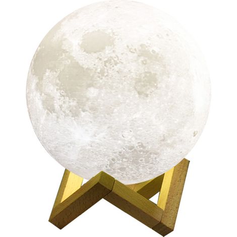 Veilleuse 3D avec télécommande, lampe lune, lampe de chevet, lampe lune créative pour une ambiance apaisante. (1/5)