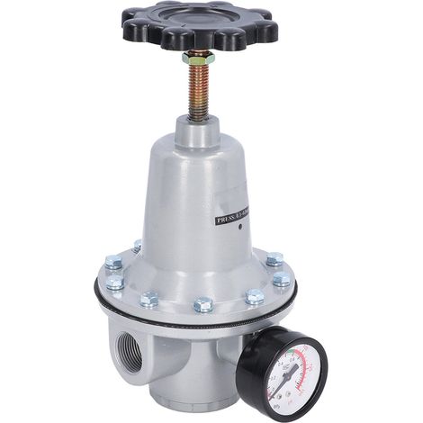 Pneumatischer Druckminderer-Filterregler mit Manometer 0,05-0,63 MPa G1, Packung mit 25 Stück für die Druckluftaufbereitung. (1/5)