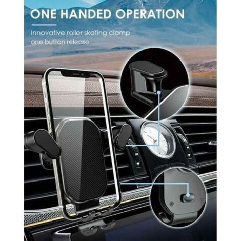 Support Telephone Voiture - Crochet Ventilation - Bras Extensible 360 Degres - Pour Telephones 4 7 A 7 Pouces - 1 Piece