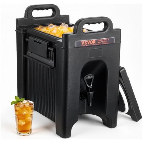 Distributeur de Boissons Isotherme 9,5 L Distributeur d’Eau Chaude et Froide Non Électrique Conservation 10 H Conteneur Isotherme avec Robinet Portable LDPE Alimentaire pour Camping Restauration (1/4)