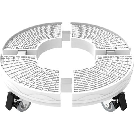 Support à plantes robuste sur roulettes, capacité de charge de 200 kg, support pour pots de fleurs ronds réglables de 30 à 50 cm pour l'intérieur et l'extérieur. (1/4)