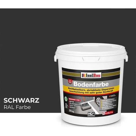 Pintura vial IsolBau para hormigón, color negro, 25 kg. (1/5)