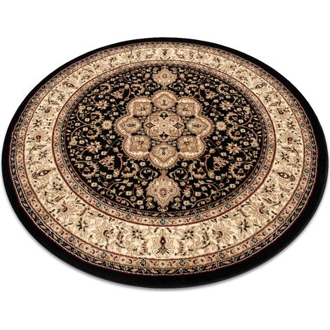 Teppich ROYAL ADR Kreis modell 521 schwarz  black rund 200 cm