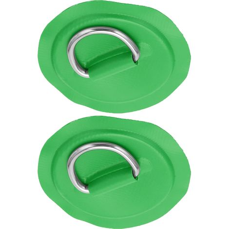 Anneau de Fixation PVC Vert pour Bateau Gonflable, Kayak, Canoë et Planche de Surf - Raccord D-Ring (1/5)