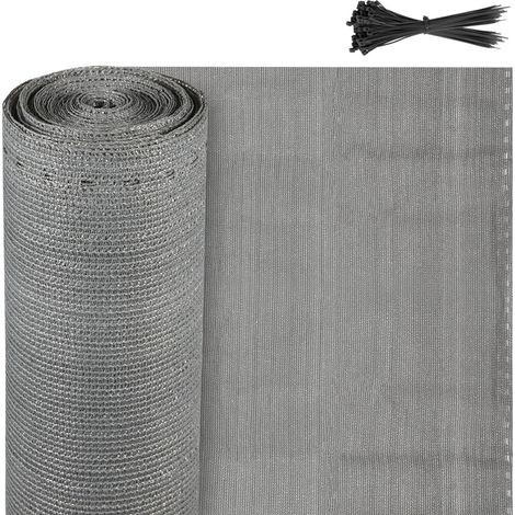 TolleTour Frangivista in HDPE 150g/m², 1,2x10m, frangivista rinforzato con clip di fissaggio, antracite