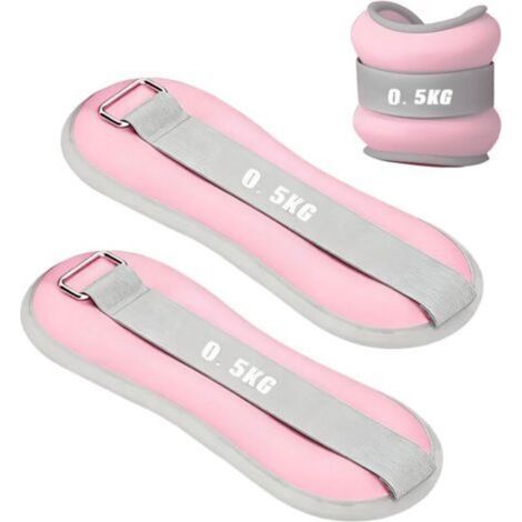 Lot de 2 poids pour poignets et chevilles réglables - Poids pour poignets et jambes - Pour pilates, exercices, yoga et danse (1/5)