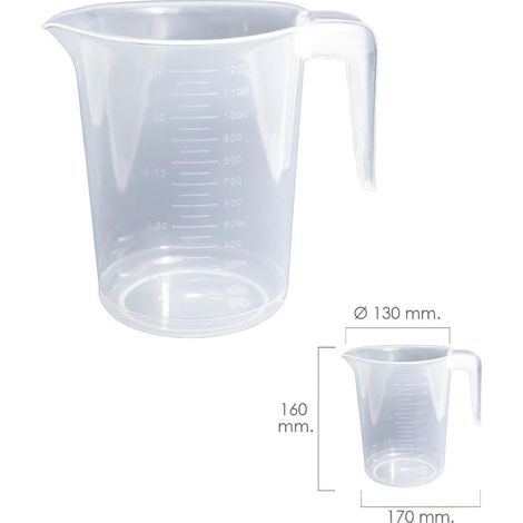Jarra Medidora Plástico Apta Microondas 1.2 Litros