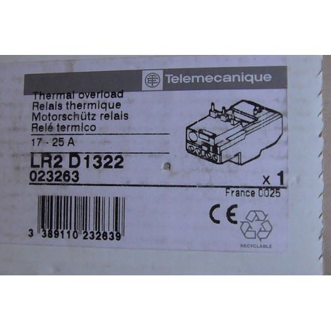LR2D1322 : 17- 25A TELEMECANIQUE RELAIS THERMIQUE
