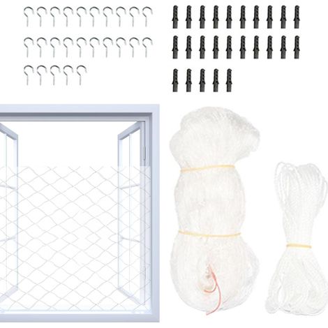 Filet de balcon, clôture de sécurité anti-chute pour chat, barrière robuste pour animaux de compagnie, filet de protection résistant aux intempéries, pour balcon, escaliers, porte, fenêtre, portail
