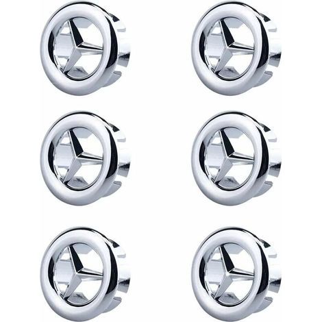 Pieces Sink Overflow Ring, Round Kitchen Overflow Cover, Sink Overflow Hole Trim, For Washbasin, Bathroom, Kitchen (Silver) (1/4)