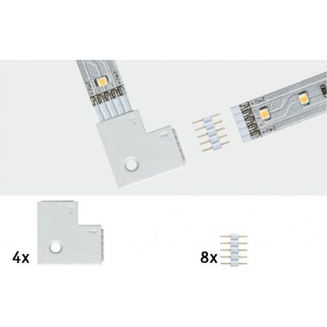 Paulmann 70616 Connecteur angulaire 90° plastique (L x l x H) 2.5 x 2.5 x 0.45 cm 4 pc(s) (1/5)