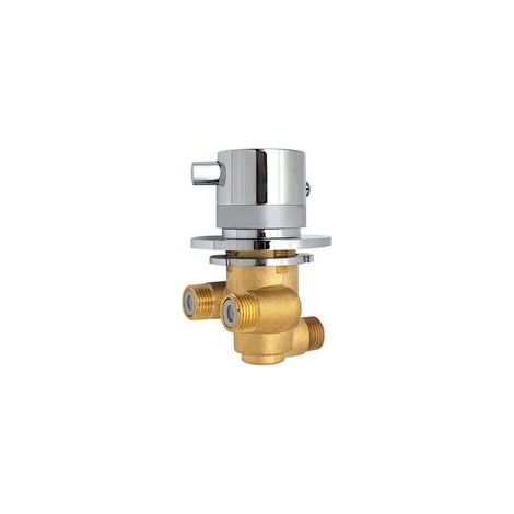 Thermostatische Duscharmatur aus Messing – Chrom-Finish – Einhebelmischer – Wandmontage – Konstanttemperatur (1/4)