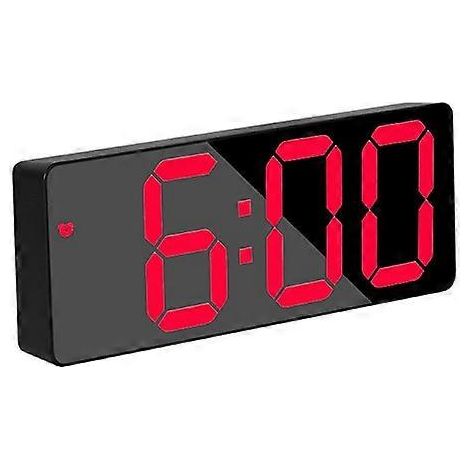 Réveil numérique à LED rouge - Noir (1/2)