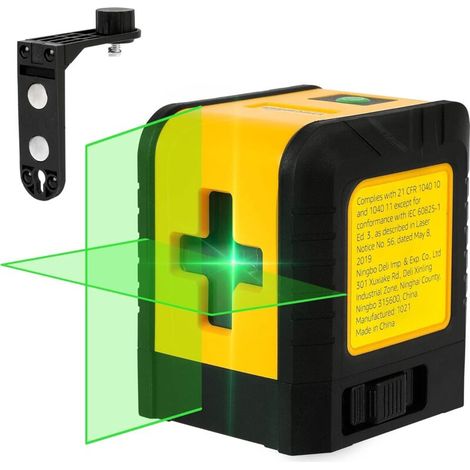 Niveau à 2 lignes, laser infrarouge miniature, lumière verte puissante, instrument ultra-plat dédié à l'extérieur, haute précision