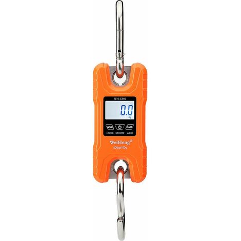 Balanza electrónica de ganchillo WH-C500 500Kg / 100g, naranja - naranja (1/4)