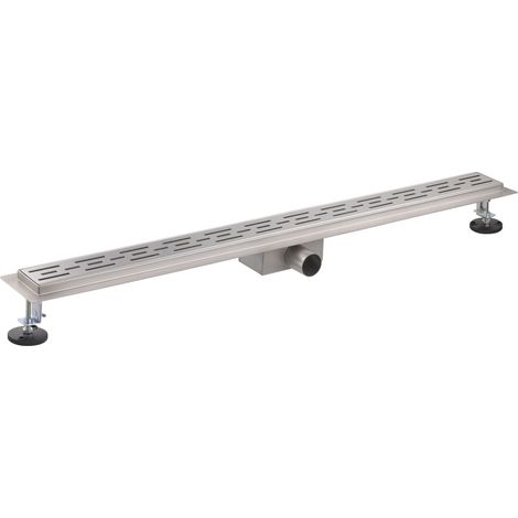 Caniveau de douche grille ajourée - finition inox brossé NOYON & THIEBAULT 90 centimètres