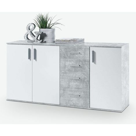 Bea Legno laminato - Cemento / bianco opaco (1/5)