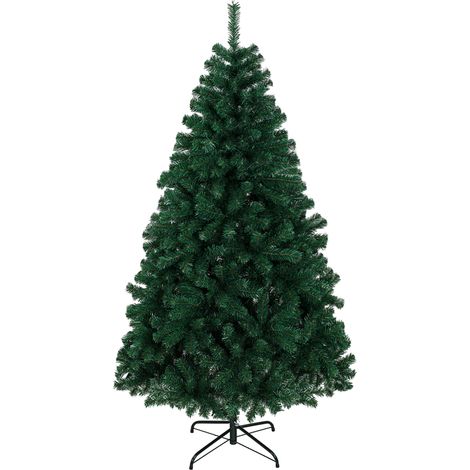 HOMCOM Artificial Christmas Tree with Hinged Design, 180cm Fir Tree (1/5)