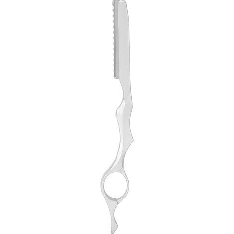 Rasoir à cheveux pour effiler, rasoir de coiffure professionnel, couteau de coupe, rasoir de texturisation, rasoir de coupe argenté (1/5)