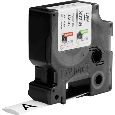 Ruban encreur pour gaine thermorétractable DYMO IND RHINO 18057 Polyoléfine Couleur de ruban: blanc Couleur de police:n