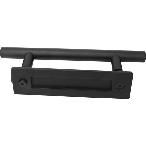 Poignée de tirage noire pour porte de grange, porte coulissante double face, placard, cabane, meuble (1/5)