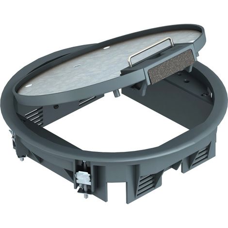 OBO Bettermann Caja de empotrar para montaje universal Ø234x61 poliamida gris hierro RAL 7011, 7405436