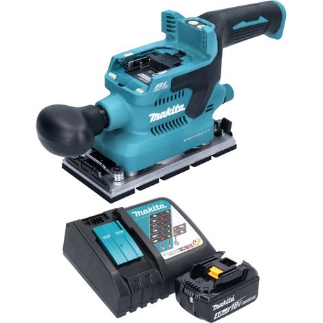 Makita DBO 380 RM1 Akku Schwingschleifer 18 V 93 x 185 mm Brushless + 1x Akku 4,0 Ah + Ladegerät