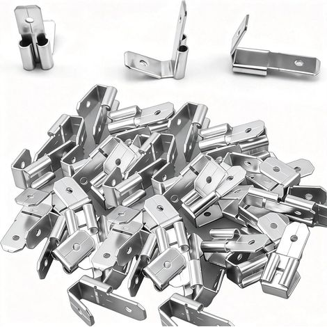150 Pièces Cosses à Sertir Double Femelle 6,3mm, Cosses Électriques en Laiton, Connecteurs à Sertir Empilables pour Automobile, Électroménager et Bricolage (1/5)